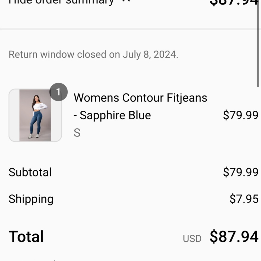 Women's Sapphire Blue Contour Fit Jeans worn once